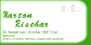marton rischar business card
